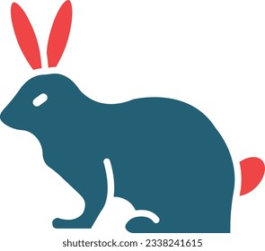 Animals Glyph Two Color Icon For Personal And Commercial Use.
