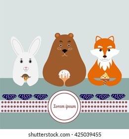Animals greeting card