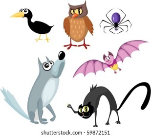 animals halloween set