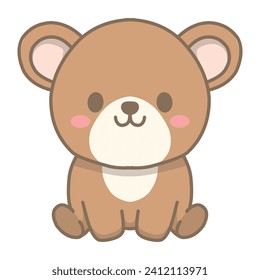 Animals hand drawn cartoon on white background