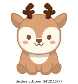 Animals hand drawn cartoon on white background