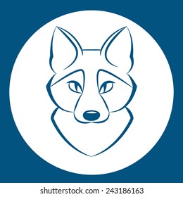 Animals head 2. Vector illustration. Dog
