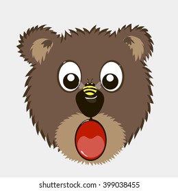 animals head bear bee  insect fright fear