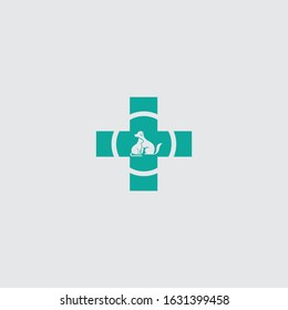 Animals Hospital Logo, Pets Care Logo. cross sign
