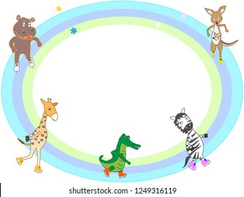 Animals' ice skating.