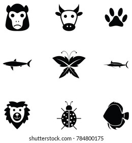 animals icon set