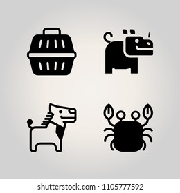 Animals icon set. abstract, transporter, set and hand illustration vector icons for web and design