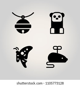 Animals icon set. adorable, bright, baby and spring illustration vector icons for web and design