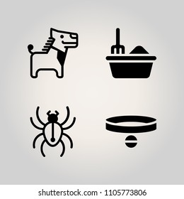Animals icon set. animal, cobweb, nobody and fun illustration vector icons for web and design