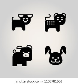 Animals icon set. breeding, vintage, one and outdoor illustration vector icons for web and design