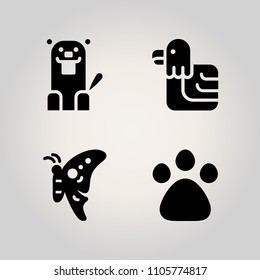 Animals icon set. cat, castor, isolated and set illustration vector icons for web and design