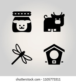 Animals icon set. color, illustration, outdoor and dog illustration vector icons for web and design