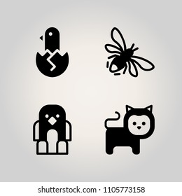 Animals icon set. fast, african, european and pattern illustration vector icons for web and design
