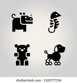 Animals icon set. logo, puppy, background and strength illustration vector icons for web and design