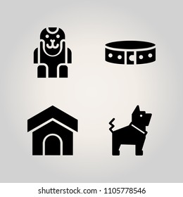 Animals icon set. man, icon, cat and walking illustration vector icons for web and design