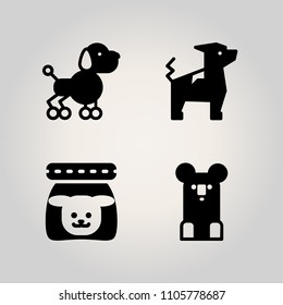 Animals icon set. organic, dwarf, australia and miniature illustration vector icons for web and design