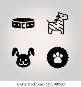 Animals icon set. pet, cartoon, savanna and healthcare illustration vector icons for web and design