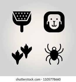Animals icon set. retro, dragonfly, jungle and drift illustration vector icons for web and design