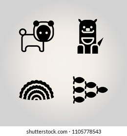Animals icon set. simple, decoration, colony and underwater illustration vector icons for web and design