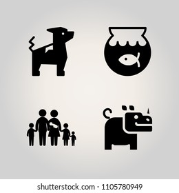 Animals icon set. single, park, water and image illustration vector icons for web and design