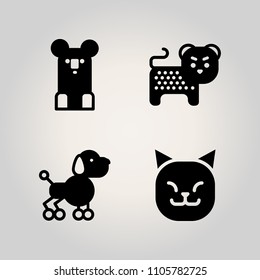 Animals icon set. small, dog, character and head illustration vector icons for web and design