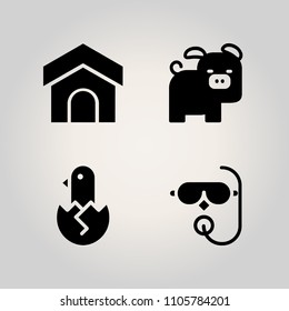 Animals icon set. sport, beauty, domestic and logo illustration vector icons for web and design