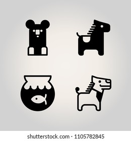 Animals icon set. tank, float, grey and competition illustration vector icons for web and design