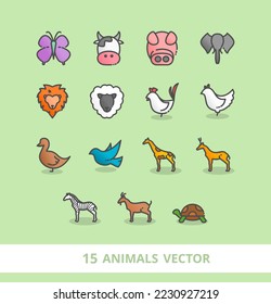 animals icon vector illustration logo template for many purpose.