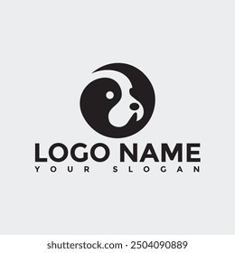 Icono de animales. Logo de la cabeza del oso. Diseño creativo de la mascota. Vector del logotipo del gato sentado. Icono de la clínica veterinaria para mascotas.
