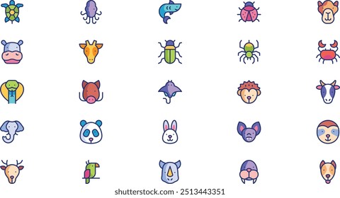 Animals icons High-Quality Vector Icons Collection with Editable Stroke. Ideal for Professional and Creative Projects.