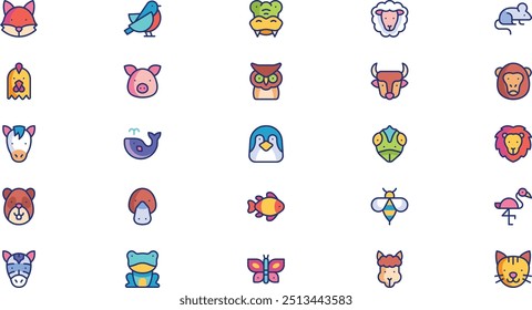 Animals icons High-Quality Vector Icons Collection with Editable Stroke. Ideal for Professional and Creative Projects.