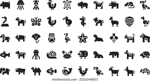 Animals icons . High-Quality Vector Icons Collection with Editable Stroke. Ideal for Professional and Creative Projects.