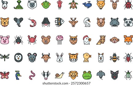 Animals icons High-Quality Vector Icons Collection with Editable Stroke. Ideal for Professional and Creative Projects.