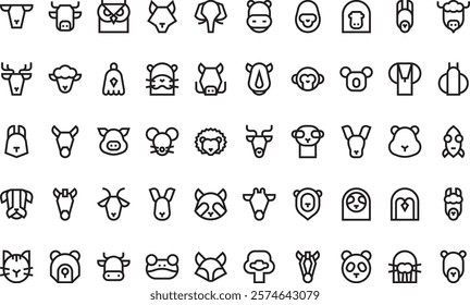 Animals icons High-Quality Vector Icons Collection with Editable Stroke. Ideal for Professional and Creative Projects