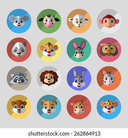 Animals icons set