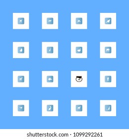 Animals icons set. anuran, wild, aquarium and herbivores