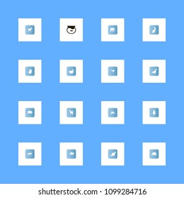 Animals icons set. arctic, pork, mammals and elephant