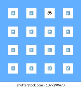 Animals icons set. bird, herbivores, white and squirrel