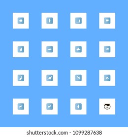 Animals icons set. bunny, pelican, cow and bear