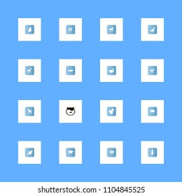 Animals icons set. dog, seal, pack-animal and sea animal