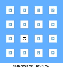 Animals icons set. elephant, mammals, frog and dove