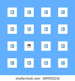 Animals icons set. fox, goat, sea and horns