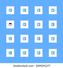 Animals icons set. marsupials, kangaroo, cold-blooded and sea bird