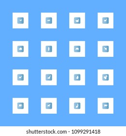 Animals icons set. pack-animal, pigeon, sea bird and elephant