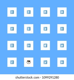 Animals icons set. reptiles, trunk, bunny and rodent