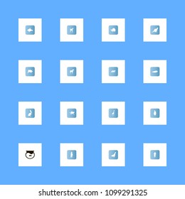Animals icons set. swine, herbivores, giraffe and mammals