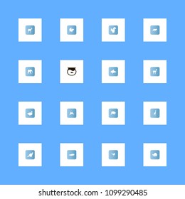 Animals icons set. swine, turtle, predator and bunny