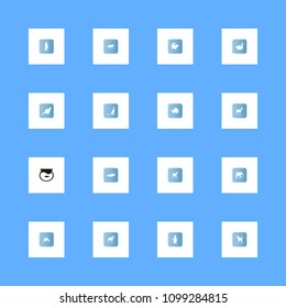 Animals icons set. turtle, fox, cold-blooded and bear
