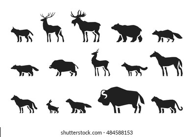 Conjuntos de iconos Animales conjunto vector