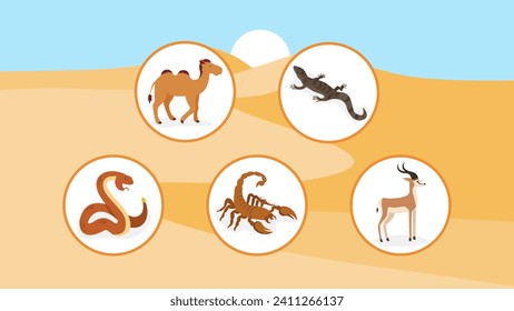 Animals icons set. Vector illustration of animals icons for web design